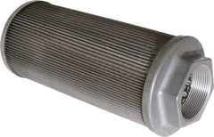 Flow Ezy Filters - 100 Mesh, 189 LPM, 50 GPM, 4.3" Diam, Female Suction Strainer without Bypass - 2 Port NPT, 9.8" Long - Eagle Tool & Supply