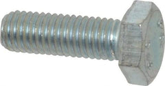Value Collection - M10x1.50mm Metric Coarse, 30mm Length Under Head Hex Head Cap Screw - Fully Threaded, Grade 10.9 Steel, Zinc-Plated Finish, 17mm Hex - Eagle Tool & Supply