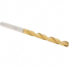 Guhring - 11/64" 118° High Speed Steel Jobber Drill - TiN Finish, Right Hand Cut, Spiral Flute, Straight Shank, 80mm OAL, Standard Point - Eagle Tool & Supply