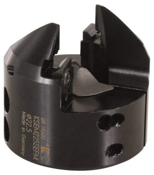 Kennametal - Series KSEM, 13mm ID, 39mm Overall Diam, 40mm OAL Drilling Chamfer Ring - 3.42807R001 Insert, 45° Chamfer, 2 Inserts - Eagle Tool & Supply
