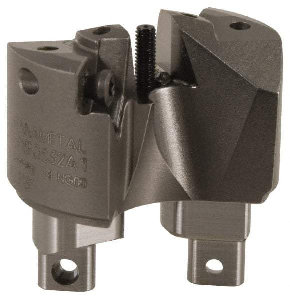 Kennametal - Series KSEM Plus, Head Connection FDS56, 59mm Max Diam Pilot Insert Drill Head - 23mm Pilot Drill Diam, 2 Nonpilot Inserts, 30mm Head Length - Eagle Tool & Supply