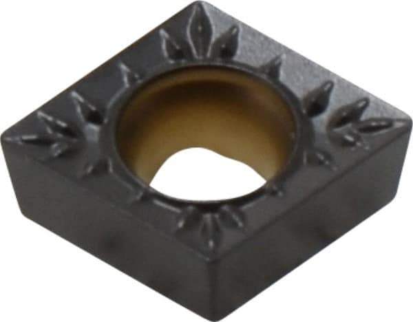 Kennametal - CCMT32.51 MP Grade KCM25 Carbide Turning Insert - TiN/TiCN/Al2O3 Finish, 80° Diamond, 3/8" Inscr Circle, 5/32" Thick, 1/64" Corner Radius - Eagle Tool & Supply