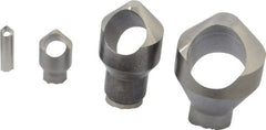 M.A. Ford - 4 Piece, 3/16 to 1-1/8" Head Diam, 82° Included Angle, Single End Countersink Set - Eagle Tool & Supply