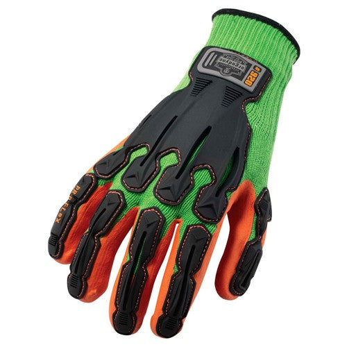 920 S Lime Impact-Reducing Gloves Nitrile-Dipped Dorsal - Eagle Tool & Supply