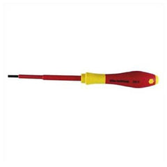 Insulated Cushion Grip Slotted Screwdriver 4.5 × 200 mm (3/16″) In Carded Hanger - Eagle Tool & Supply