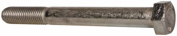 Value Collection - 7/8-9 UNC, 8" Length Under Head Hex Head Cap Screw - Partially Threaded, Grade 316 Stainless Steel, Uncoated, 1-5/16" Hex - Eagle Tool & Supply