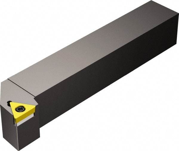 Sandvik Coromant - STGC, Left Hand Cut, -1° Lead Angle, 1/2" Shank Height x 1/2" Shank Width, Neutral Rake Indexable Turning Toolholder - 3-1/2" OAL, TCMT 11 03 04 Insert Compatibility, Series CoroTurn 107 - Eagle Tool & Supply