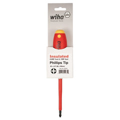 Insulated Cushion Grip Phillips Screwdriver #2 × 100 mm In Carded Hanger - Eagle Tool & Supply