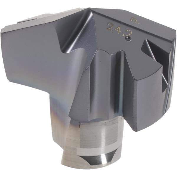 Iscar - Series ICP, 0.953" Diam Grade IC908 140° Replaceable Drill Tip - Carbide, TiAlN Finish, 24 Seat Size, Through Coolant - Eagle Tool & Supply