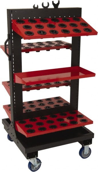 Huot - 90 Tool Capacity, HSK 63F Taper ToolScoot Tree CNC Tool Cart - Eagle Tool & Supply