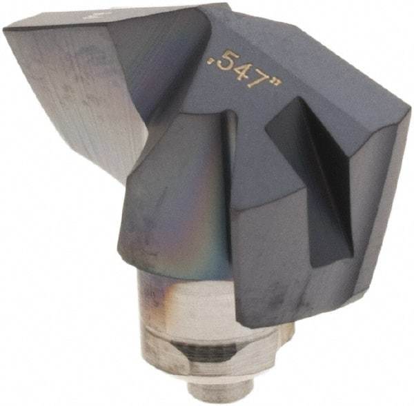 Iscar - Series ICM, 13.89mm Diam Grade IC908 140° Replaceable Drill Tip - Carbide, TiAlN Finish, 13 Seat Size - Eagle Tool & Supply