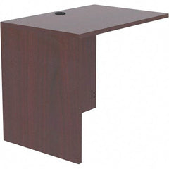 ALERA - Woodgrain Laminate Return/Bridge Shell Desk - 35" Wide x 23-5/8" Deep x 29-5/8" High, Mahogany - Eagle Tool & Supply