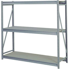 Lyon - 3 Shelf Starter Particle Board Steel Shelving - 10,000 Lb Capacity, 96" Wide x 84" High x 48" Deep, Dove Gray - Eagle Tool & Supply