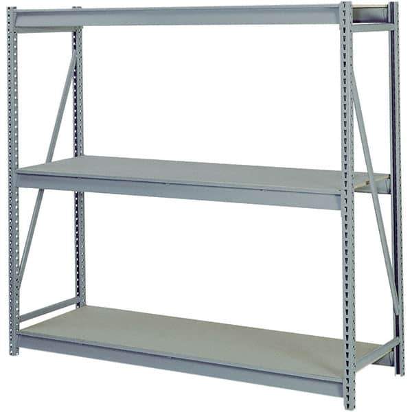 Lyon - 3 Shelf Starter Particle Board Steel Shelving - 10,000 Lb Capacity, 72" Wide x 84" High x 48" Deep, Dove Gray - Eagle Tool & Supply