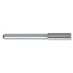 ‎SH-53 -5mm × 9mm LOC × 6mm Shank × 50mm OAL Cylindrical Carbide Medium Right Hand Spiral Burr - Eagle Tool & Supply