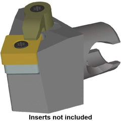 Kennametal - Right Hand Cut, Size KM25, SN.. Insert Compatiblity, Modular Turning & Profiling Cutting Unit Head - 7.35mm Ctr to Cutting Edge, 30mm Head Length, Series KM Mini - Eagle Tool & Supply