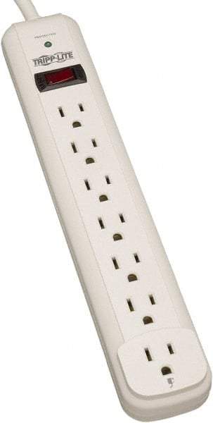 Tripp-Lite - 7 Outlets, 120 VAC15 Amps, 6' Cord, Power Outlet Strip - Floor, Keyhole Mount, 5-15 NEMA Configuration, 11.69" Strip - Eagle Tool & Supply