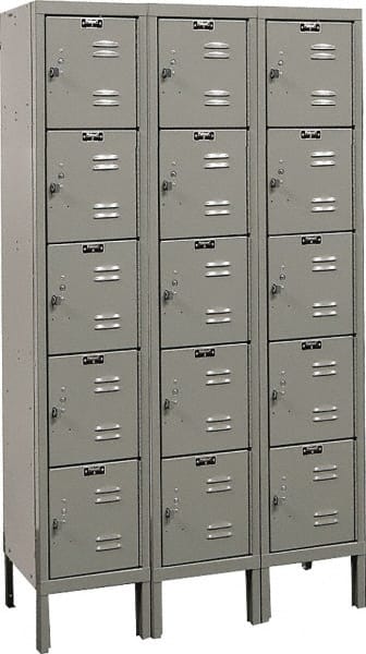 Hallowell - 15 Door, 5 Tier, Premium Box Lockers - Eagle Tool & Supply