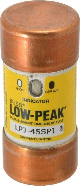 Cooper Bussmann - 300 VDC, 600 VAC, 45 Amp, Time Delay General Purpose Fuse - Fuse Holder Mount, 2-3/8" OAL, 100 at DC, 300 at AC (RMS) kA Rating, 1-1/16" Diam - Eagle Tool & Supply