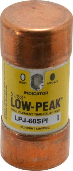 Cooper Bussmann - 300 VDC, 600 VAC, 60 Amp, Time Delay General Purpose Fuse - Fuse Holder Mount, 2-3/8" OAL, 100 at DC, 300 at AC (RMS) kA Rating, 1-1/16" Diam - Eagle Tool & Supply