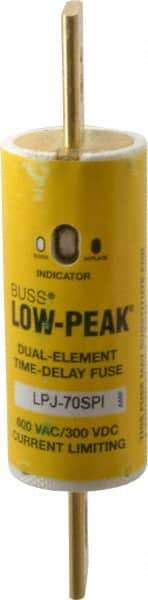 Cooper Bussmann - 300 VDC, 600 VAC, 70 Amp, Time Delay General Purpose Fuse - Bolt-on Mount, 4-5/8" OAL, 100 at DC, 300 at AC (RMS) kA Rating, 1-1/8" Diam - Eagle Tool & Supply