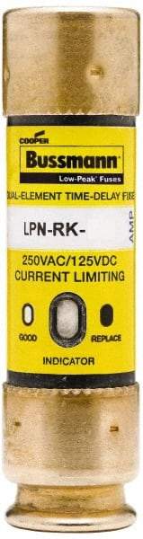 Cooper Bussmann - 125 VDC, 250 VAC, 35 Amp, Time Delay General Purpose Fuse - Fuse Holder Mount, 76.2mm OAL, 100 at DC, 300 at AC (RMS) kA Rating, 13/16" Diam - Eagle Tool & Supply