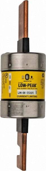 Cooper Bussmann - 250 VAC/VDC, 350 Amp, Time Delay General Purpose Fuse - Bolt-on Mount, 8-5/8" OAL, 100 at DC, 300 at AC (RMS) kA Rating, 2-3/8" Diam - Eagle Tool & Supply