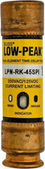 Cooper Bussmann - 125 VDC, 250 VAC, 45 Amp, Time Delay General Purpose Fuse - Fuse Holder Mount, 76.2mm OAL, 100 at DC, 300 at AC (RMS) kA Rating, 13/16" Diam - Eagle Tool & Supply