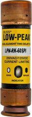 Cooper Bussmann - 125 VDC, 250 VAC, 60 Amp, Time Delay General Purpose Fuse - Fuse Holder Mount, 76.2mm OAL, 100 at DC, 300 at AC (RMS) kA Rating, 13/16" Diam - Eagle Tool & Supply