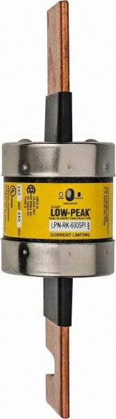 Cooper Bussmann - 250 VAC/VDC, 600 Amp, Time Delay General Purpose Fuse - Bolt-on Mount, 10-3/8" OAL, 100 at DC, 300 at AC (RMS) kA Rating, 2-7/8" Diam - Eagle Tool & Supply