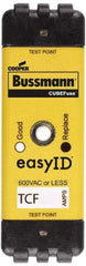 Cooper Bussmann - 300 VDC, 600 VAC, 90 Amp, Time Delay General Purpose Fuse - Plug-in Mount, 76.45mm OAL, 100 at DC, 200 (CSA RMS), 300 (UL RMS) kA Rating - Eagle Tool & Supply