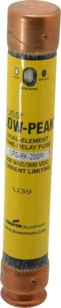 Cooper Bussmann - 300 VDC, 600 VAC, 20 Amp, Time Delay General Purpose Fuse - Fuse Holder Mount, 127mm OAL, 100 at DC, 300 at AC (RMS) kA Rating, 13/16" Diam - Eagle Tool & Supply