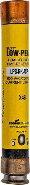 Cooper Bussmann - 300 VDC, 600 VAC, 7 Amp, Time Delay General Purpose Fuse - Fuse Holder Mount, 127mm OAL, 100 at DC, 300 at AC (RMS) kA Rating, 13/16" Diam - Eagle Tool & Supply