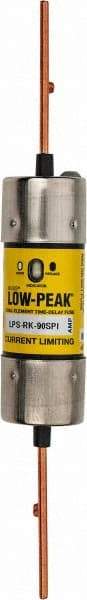 Cooper Bussmann - 300 VDC, 600 VAC, 90 Amp, Time Delay General Purpose Fuse - Fuse Holder Mount, 7-7/8" OAL, 100 at DC, 300 at AC (RMS) kA Rating, 1-39/64" Diam - Eagle Tool & Supply