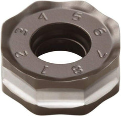 Seco - ONMU050410 M11 Grade T350M Carbide Milling Insert - TiCN/Al2O3 Finish, 0.157" Thick, 0.472" Inscribed Circle - Eagle Tool & Supply