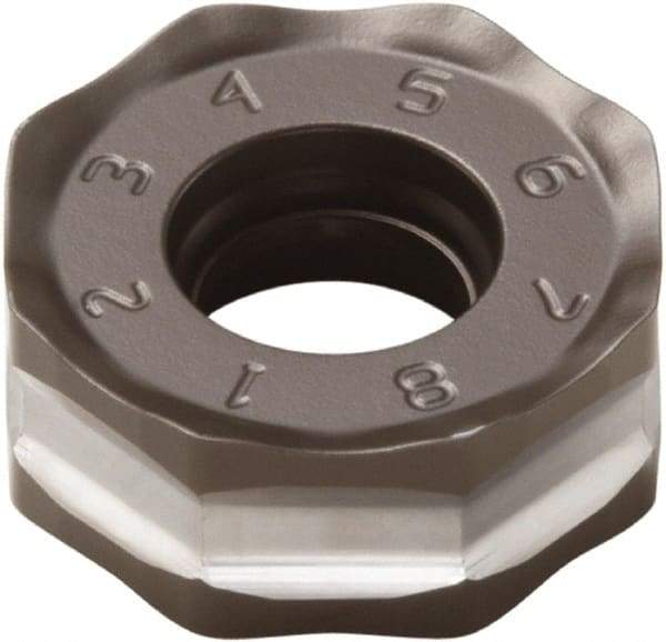 Seco - ONMU050410 M11 Grade MK1500 Carbide Milling Insert - TiCN/Al2O3 Finish, 0.157" Thick, 0.472" Inscribed Circle - Eagle Tool & Supply