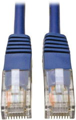 Tripp-Lite - Cat5e, 24 AWG, 8 Wires, 550 MHz, Unshielded Network & Ethernet Cable - Blue, PVC, 100' OAL - Eagle Tool & Supply