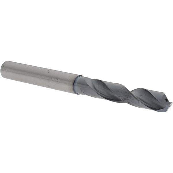 Sumitomo - 9.3mm 135° Solid Carbide Screw Machine Drill Bit - TiAlCr/TiSi Finish, 47.5mm Flute Length, 106mm OAL, Through Coolant - Eagle Tool & Supply