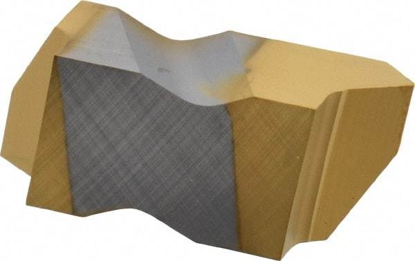 Kennametal - NTF3 Grade KC730, Internal/External Partial Profile 60° Threading Insert - 0.6 to 2.5mm & 10 to 44 TPI Ext Pitch, 10 to 2.5mm & 9 to 24 TPI Int Pitch, Right Hand Insert, TiN Finish, Carbide - Eagle Tool & Supply