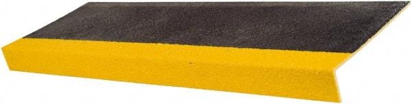 Rust-Oleum - Black & Yellow Solid Color Anti-Slip Vinyl Cleat - 10" Wide x 4' Long x 1" Thick, General Traffic - Eagle Tool & Supply