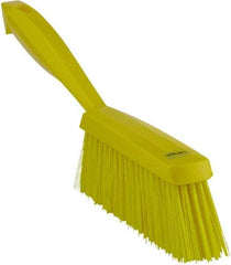 Vikan - 14" OAL, Polyester Staple Set Bench Brush - 2" Bristle Length, 6-3/8" Long Head, Yellow - Eagle Tool & Supply