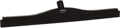 Vikan - 24" Rubber Blade Floor Squeegee - Double Edge, Black, Plastic Holder - Eagle Tool & Supply