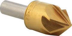 M.A. Ford - 1" Head Diam, 1/2" Shank Diam, 6 Flute 82° High Speed Steel Countersink - Eagle Tool & Supply
