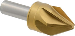 M.A. Ford - 1" Head Diam, 1/2" Shank Diam, 6 Flute 60° High Speed Steel Countersink - Eagle Tool & Supply