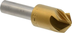M.A. Ford - 5/8" Head Diam, 3/8" Shank Diam, 6 Flute 100° High Speed Steel Countersink - Eagle Tool & Supply