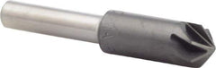 M.A. Ford - 3/8" Head Diam, 1/4" Shank Diam, 6 Flute 100° High Speed Steel Countersink - ALtima Blaze Finish, 2" OAL - Eagle Tool & Supply