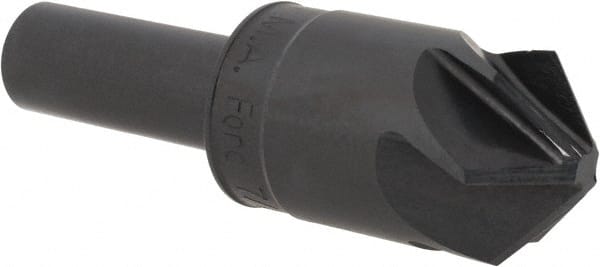 M.A. Ford - 7/8" Head Diam, 1/2" Shank Diam, 6 Flute 100° High Speed Steel Countersink - Eagle Tool & Supply