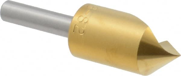 M.A. Ford - 5/8" Head Diam, 1/4" Shank Diam, 1 Flute 82° High Speed Steel Countersink - Eagle Tool & Supply