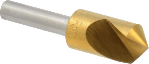M.A. Ford - 1/2" Head Diam, 1/4" Shank Diam, 1 Flute 100° High Speed Steel Countersink - Eagle Tool & Supply