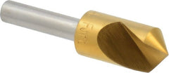 M.A. Ford - 1/2" Head Diam, 1/4" Shank Diam, 1 Flute 100° High Speed Steel Countersink - Eagle Tool & Supply